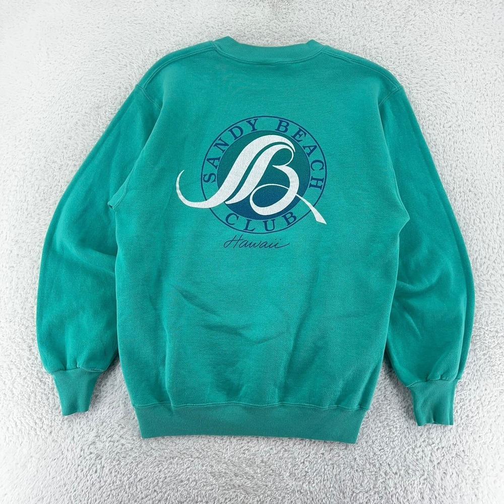 vintage 90s‎ SANDY BEACH CLUB HAWAII CREWNECK SWEATSHIRT MEDIUM